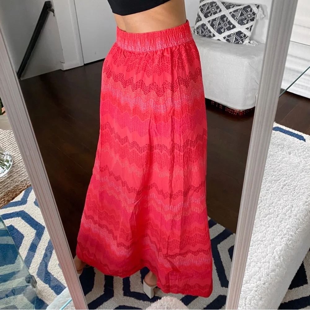 🪭 TCHIBO BOHO PINK CORAL HIGH WAIST MAXI SKIRT! - Picture 3 of 13